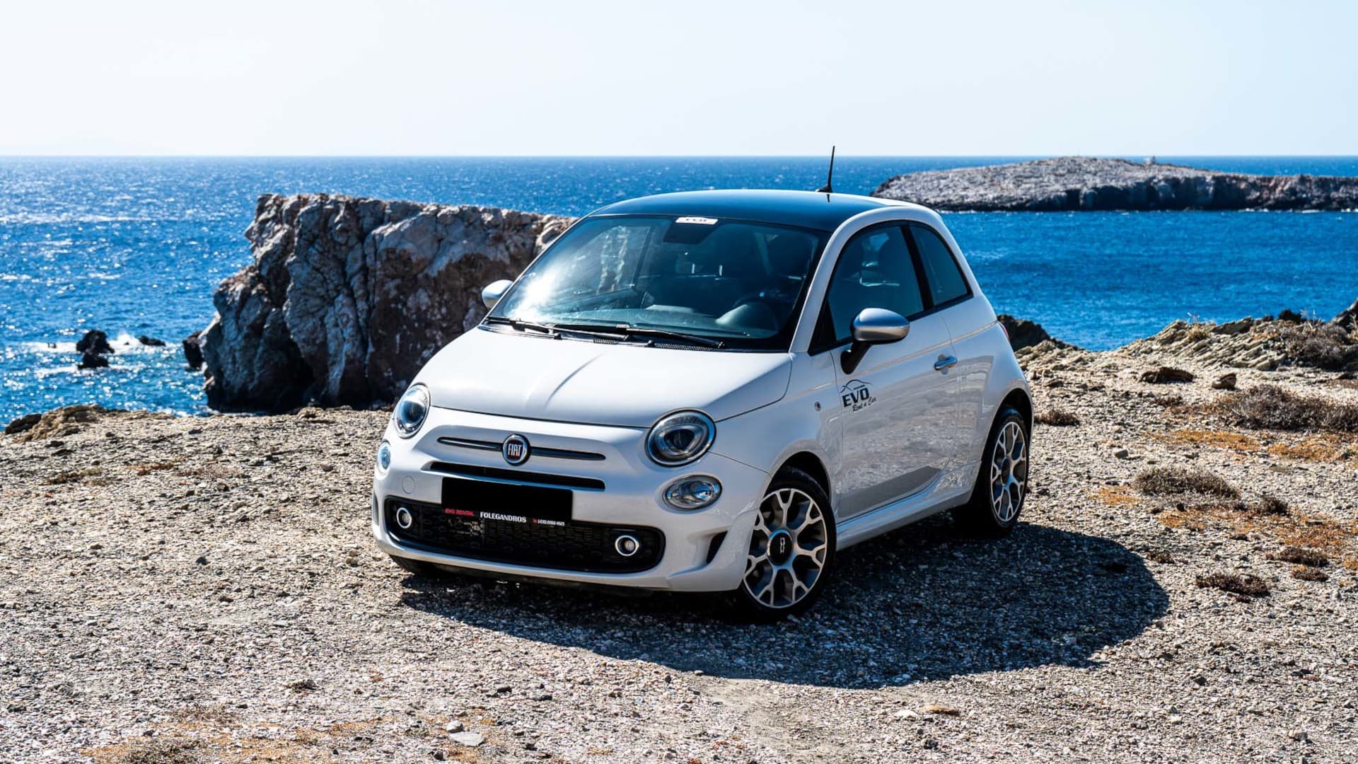 Fiat 500 Rockstar — EVO Rent A Car rental in Folegandros
