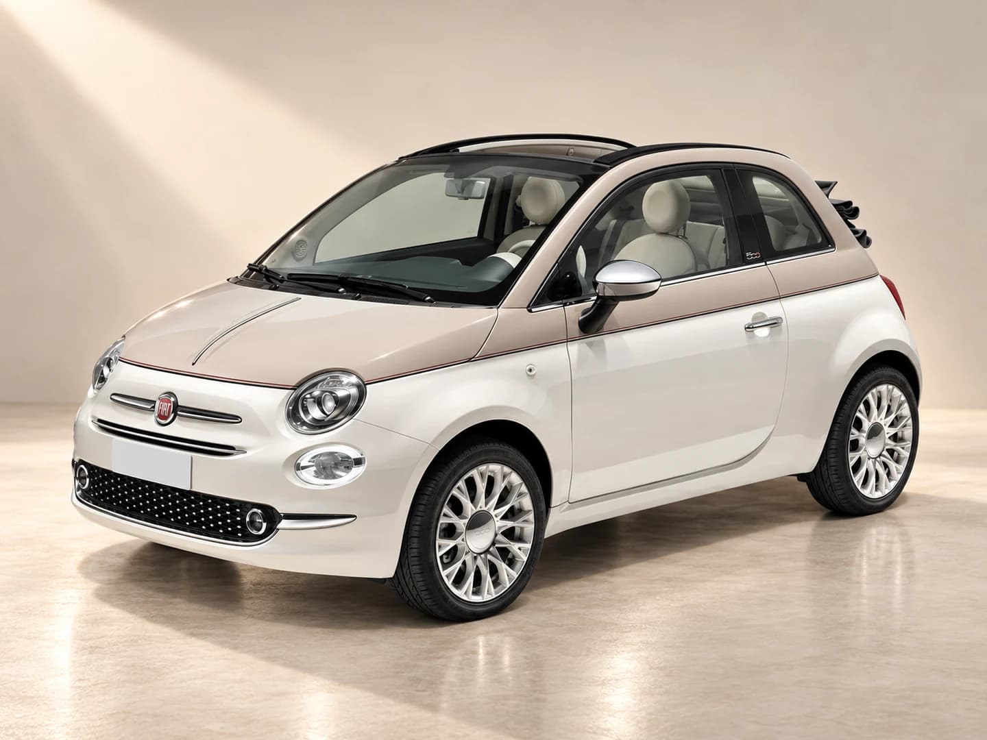 Cat BH3 – Fiat 500 Cabrio | 1.0 HYBRID, Chaniotis | Paros Rentals®, Paros
