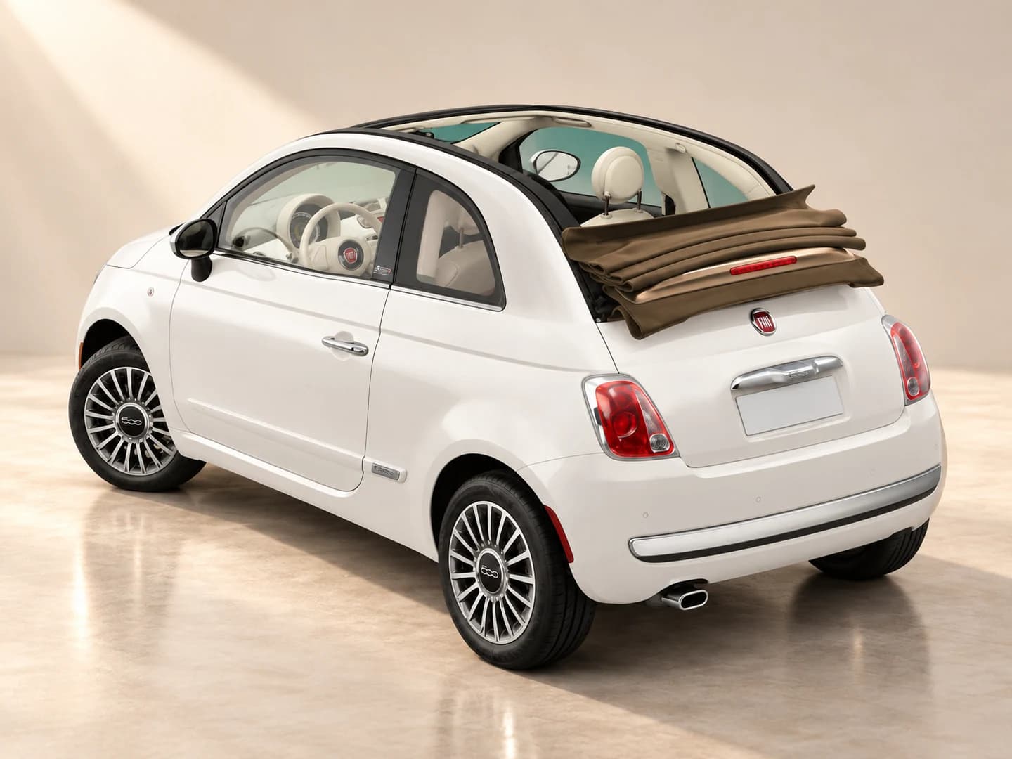 Fiat 500 Cabrio, Santorini Mercury Cars, Santorini