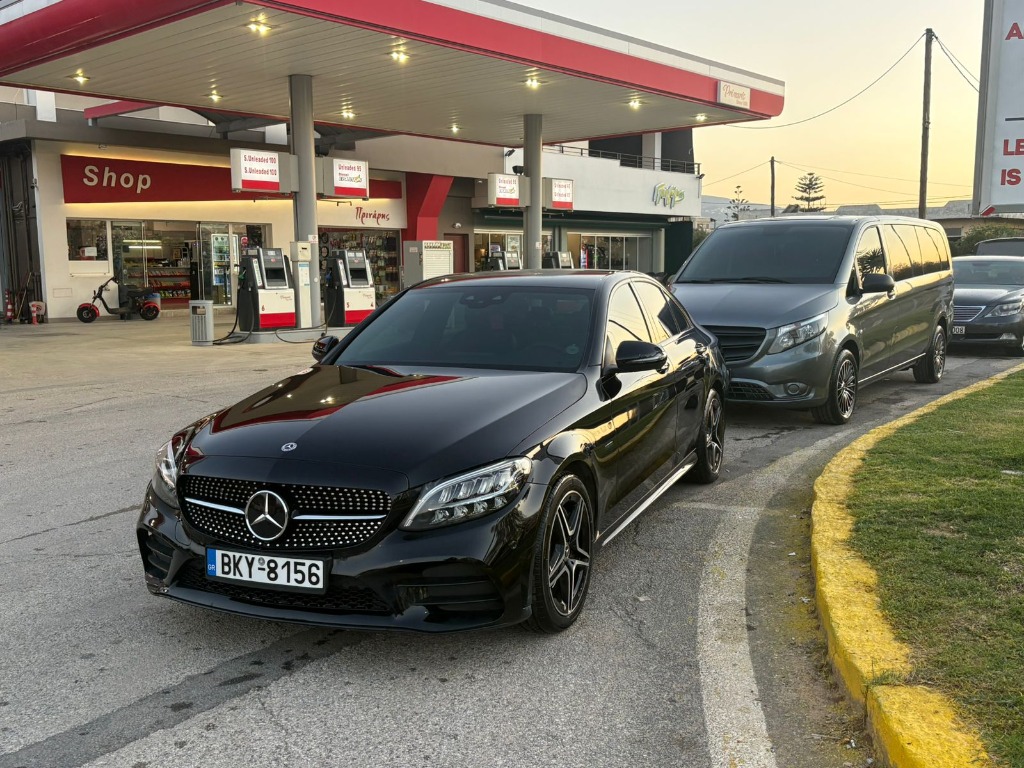 Kaffatos VIP Transfers fleet at a station in Crete