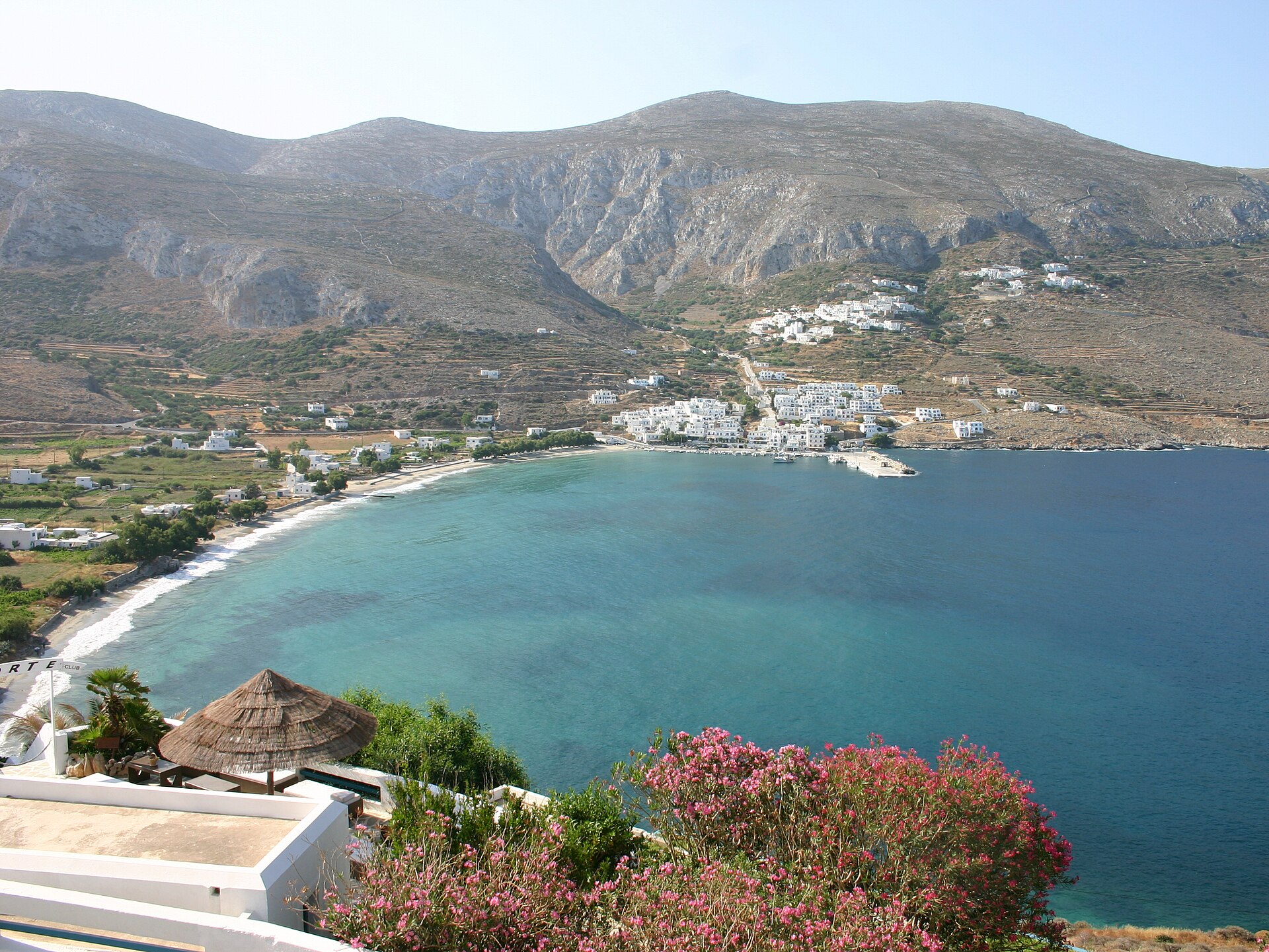 Aegiali, Amorgos: La bahía de la luz
