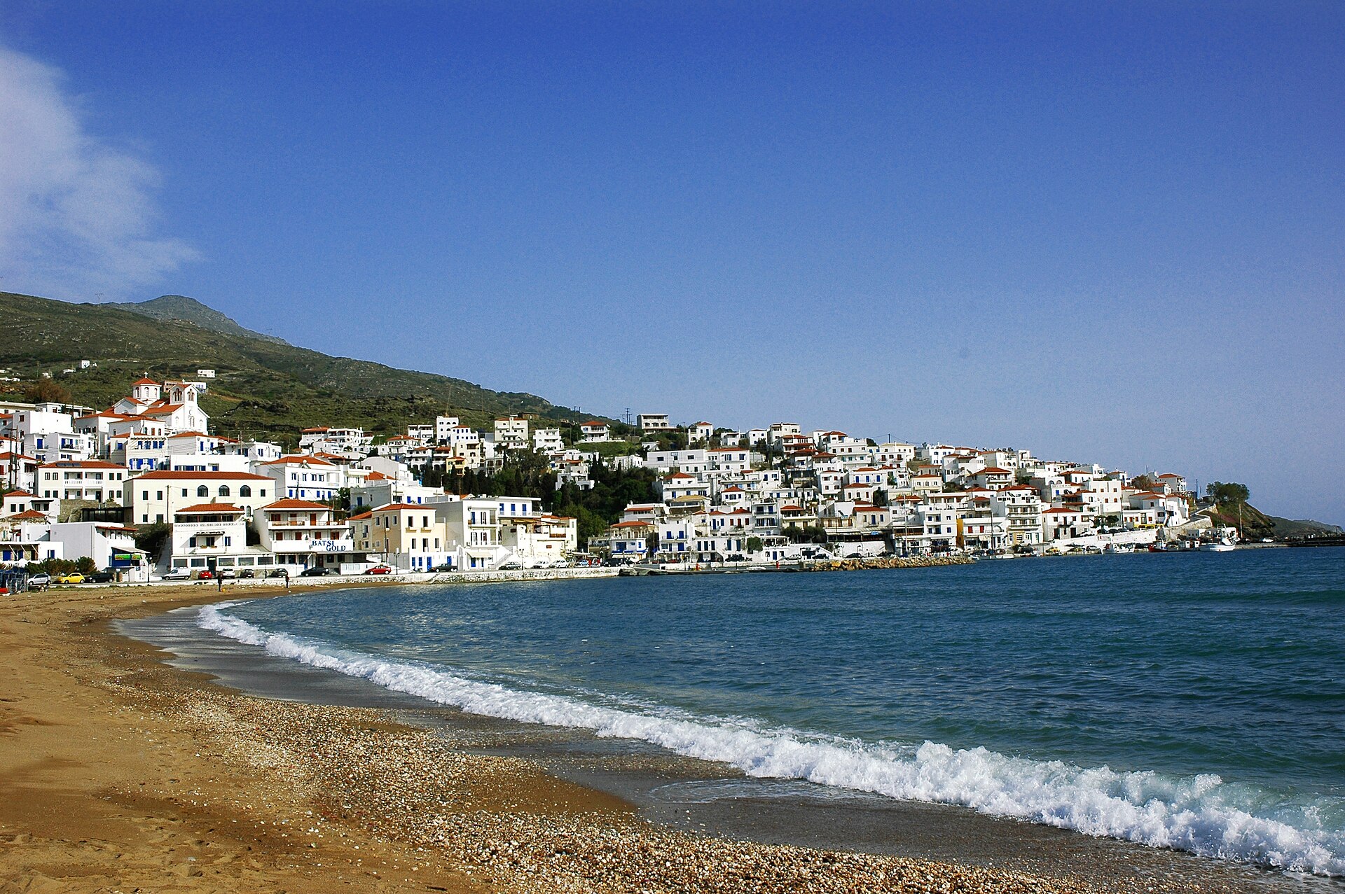 Strand Strand van Batsi, Andros: Gezellig en gezinsvriendelijk