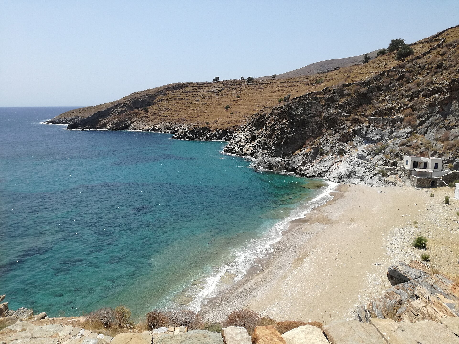 Plage de Plages de Karthaia, Kea : Antiques et intactes