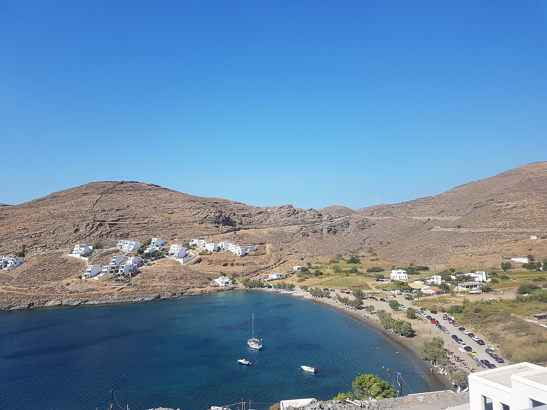 Plage de Episkopi, Kythnos : Vaste et sablonneuse